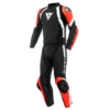 Dainese Avro 4 Leather 2Pcs Suit Black Matt Fluo Red White