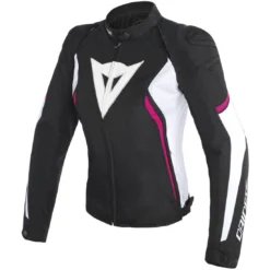 Dainese Avro D2 Tex Lady Zwart Wit Fuchsia