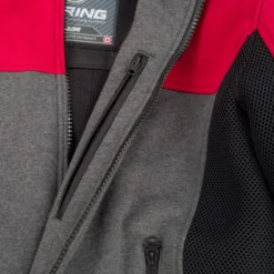 Bering Hoodiz Vented Anthracite Red Jacket -Helstons Winkel bering hoodiz vented anthracite red jacket 5
