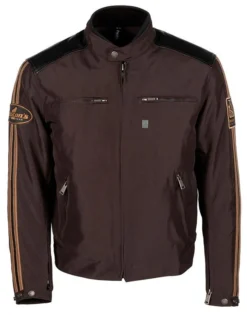Helstons ACE Tissu-Cuir Marron -Helstons Winkel blouson helstons ace tissu cuir marron moto vintage homme 24161