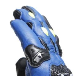 Dainese Carbon 4 Kort Racing Blauw Zwart Fluo Geel -Helstons Winkel dainese carbon 4 short leather gloves racing blue black fluo yellow 10