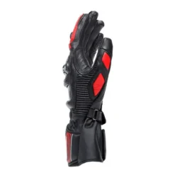 Dainese Druid 4 Leather Gloves Black Lava Red White -Helstons Winkel dainese druid 4 leather gloves black lava red white 3