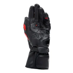 Dainese Druid 4 Leather Gloves Black Lava Red White