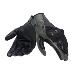 Dainese Karakum Ergo-Tek Gloves Black Army Green -Helstons Winkel dainese karakum ergo tek gloves black army grren 1