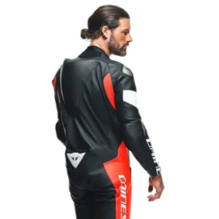 Dainese Tosa 1 Pcs Leather Suit Perf Black Fluo Red White -Helstons Winkel dainese tosa 1 pcs leather suit perf black fluo red white 5