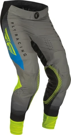 Fly Racing MX Pants Lite Grey Blue Hi-Vis