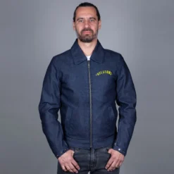 Helstons Garage Cotton Denim Blue Jacket -Helstons Winkel helstons garage cotton denim blue jacket