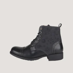 Helstons Mehari Leather Armalith Black Grey Shoes