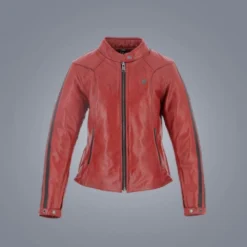 Helstons Victoria Leather Rag Red Jacket -Helstons Winkel helstons victoria leather rag red jacket 1 2