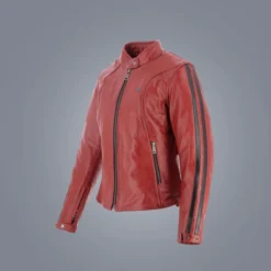 Helstons Victoria Leather Rag Red Jacket -Helstons Winkel helstons victoria leather rag red jacket 2 1