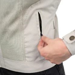 Helstons Stoner Lady Tissu Mesh Silver Jacket -Helstons Winkel helstons stoner lady tissu mesh silver 04