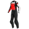 Dainese Mirage Lady Leather 2PCS Suit Black Lava Red White