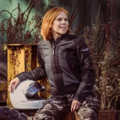 Motogirl Jodie Mesh Jacket Black Grey -Helstons Winkel motogirl jodie mesh jacket black grey 5