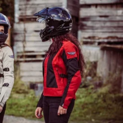 Motogirl Jodie Mesh Jacket Red Black -Helstons Winkel motogirl jodie mesh jacket red black 5