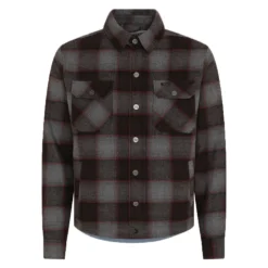 ROKKER Chicago Rider Shirt Grey Red -Helstons Winkel rokker chicago rider shirt grey red 1