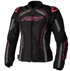 RST S1 Mesh Ce Ladies Textile Jacket Black Pink Grey