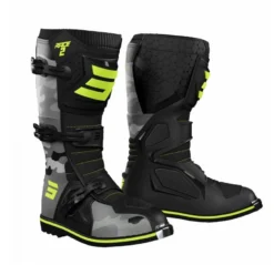 SHOT Boots Race 2 Kid Camo Neon Yellow