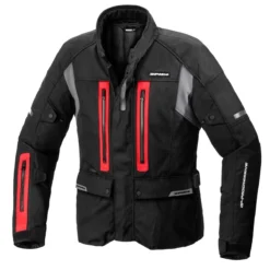 Spidi Traveler 3 Black Red Motorcycle Jacket