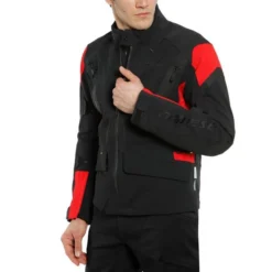 Dainese Tonale D-Dry Black Lava Red Black Motorcycle Jacket -Helstons Winkel tonale d dry jacket 1 1