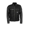 Helstons Winston Canvas Cotton Leather Black Black Jacket